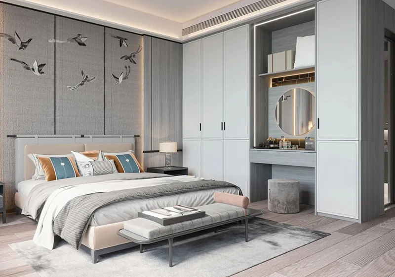 Biến tủ quần áo thành điểm nhấn cho phòng ngủ
