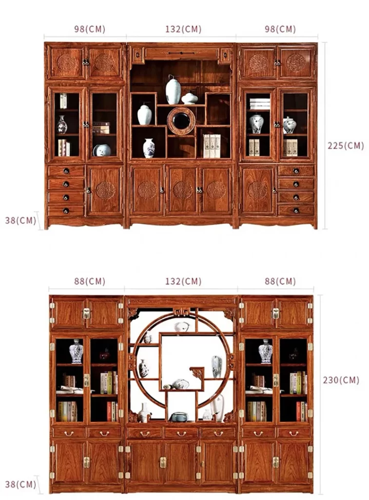 Tủ cặp 3 tủ sách tủ bày đồ